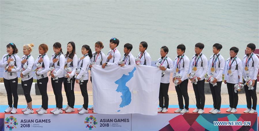 (SP)INDONESIA-PALEMBANG-ASIAN GAMES-WOMEN&rsquo;S CANOE TBR 500M-FINAL