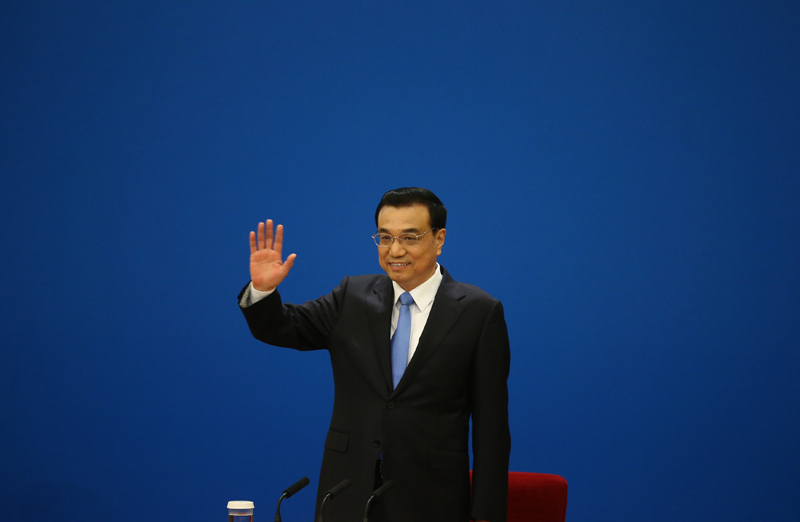 3月15日，國務(wù)院總理李克強(qiáng)在北京人民大會(huì)堂與中外記者見面，并回答記者提問。新華社記者 陳建力 攝