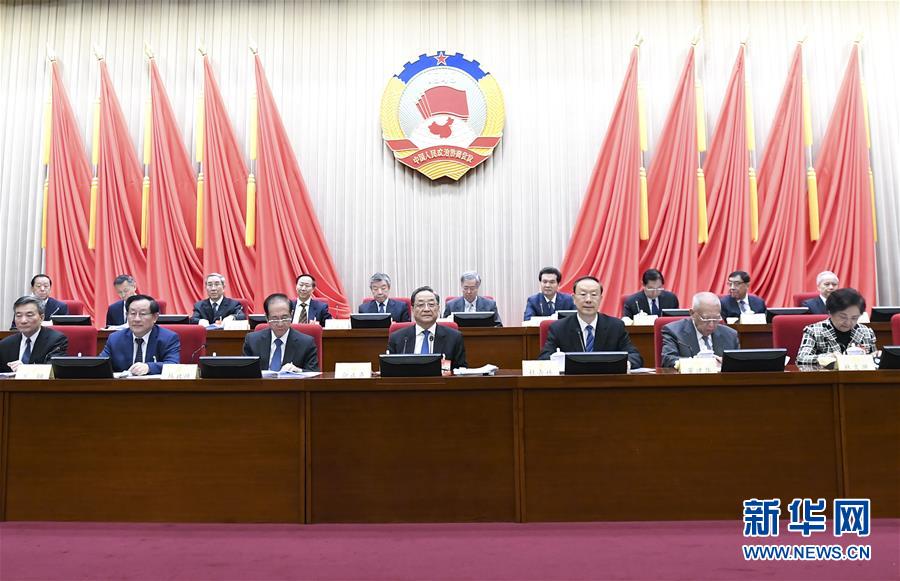 1月22日，政協(xié)第十二屆全國委員會常務(wù)委員會第二十四次會議在北京開幕。全國政協(xié)主席俞正聲出席開幕會。 新華社記者 燕雁 攝