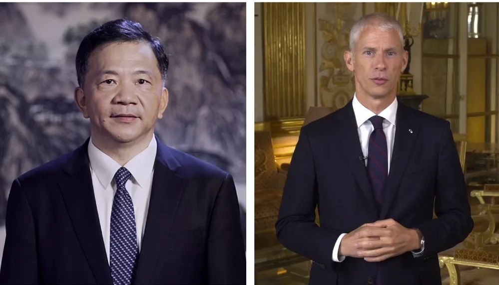 中宣部副部長(zhǎng)，中央廣播電視總臺(tái)臺(tái)長(zhǎng)、  總編輯慎海雄與法國(guó)文化部部長(zhǎng)弗蘭克&middot;里斯特  共同宣布項(xiàng)目啟動(dòng)