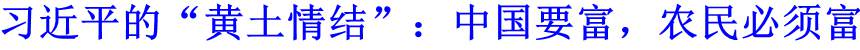 習近平的&ldquo;黃土情結(jié)&rdquo;：中國要富，農(nóng)民必須富