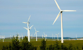 航拍&ldquo;風電之都&rdquo;輝騰錫勒草原風力發(fā)電場