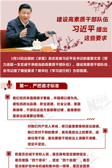 建設(shè)高素質(zhì)干部隊(duì)伍，習(xí)近平提出這些要求