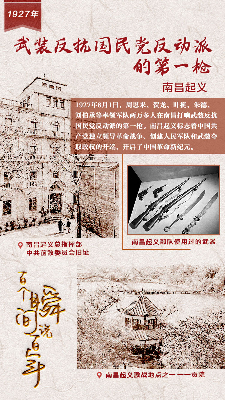 1927，武裝反抗國民黨反動派的第一槍