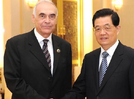 胡錦濤會見埃及總統(tǒng)特使、外長阿姆魯
