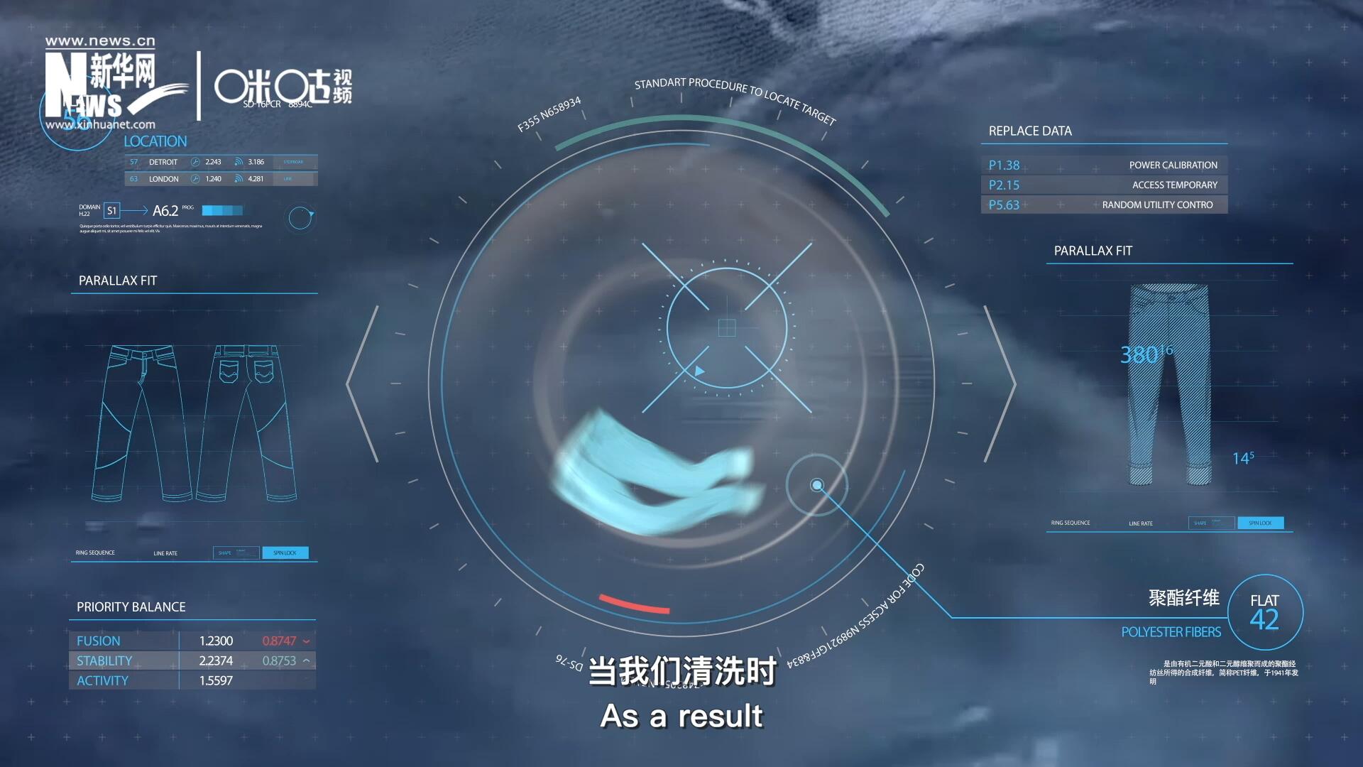 為了增強(qiáng)牛仔褲的彈性，面料里還會(huì)加入聚酯纖維
