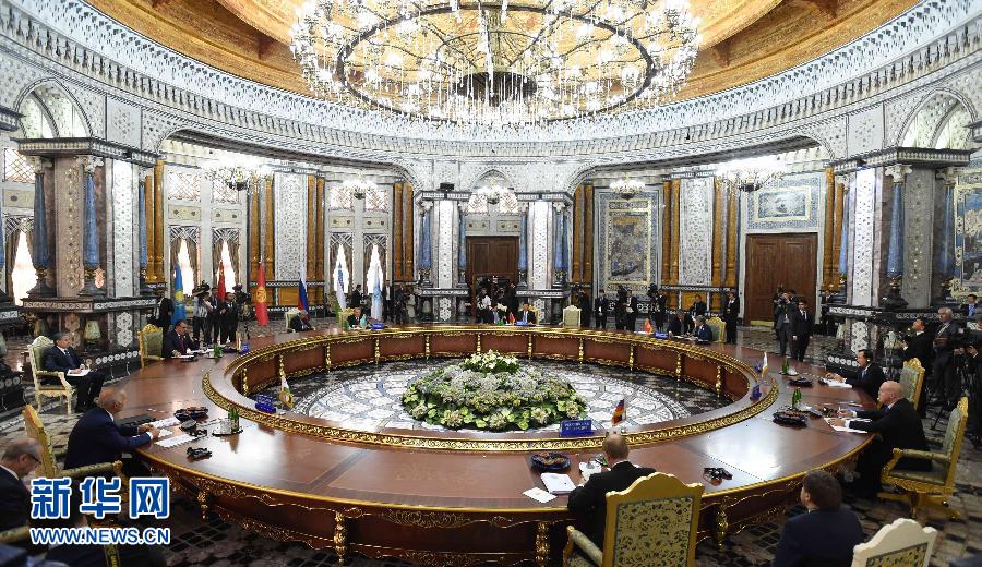 9月12日，上海合作組織成員國元首理事會(huì)第十四次會(huì)議在塔吉克斯坦首都杜尚別舉行。國家主席習(xí)近平出席會(huì)議并發(fā)表重要講話。新華社記者馬占成攝 