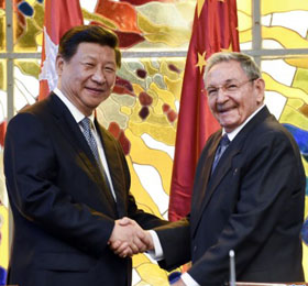 習近平同勞爾&middot;卡斯特羅舉行會談