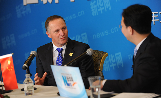 新西蘭總理約翰&middot;基與中國網(wǎng)民在線交流