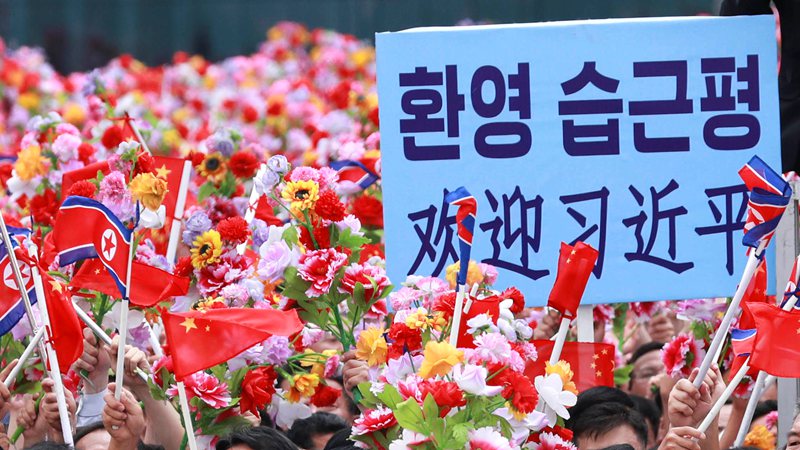 習(xí)近平總書記歷史性訪朝 歡迎場面超震撼！