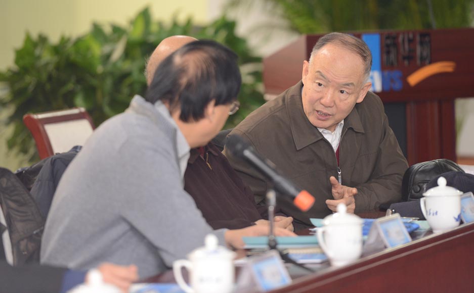 參加新華網(wǎng)2012&ldquo;縱論天下&rdquo;國際問題研討會(huì)的專家在交流